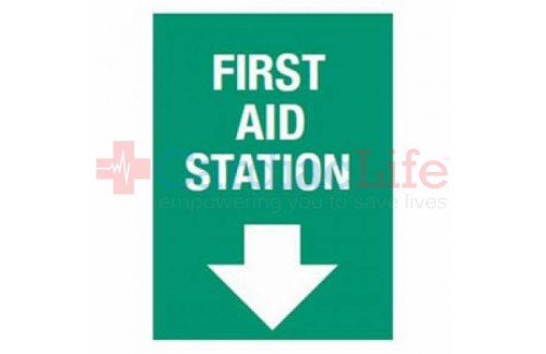 First Aid Station Vinyl Sign 10"x14"